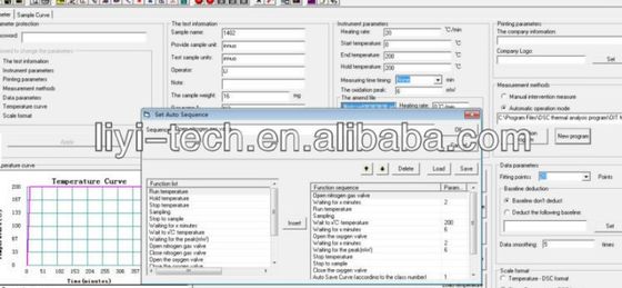 Type prix d'analyse de calorimètre d'écran tactile de LIYI de balayage différentiel/entalbique différentiel